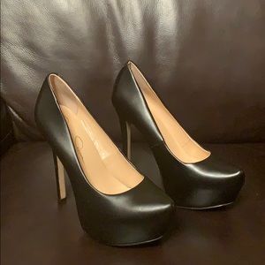 Black platform heels